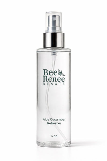 Bee Renee Beaute aloe cucumber refresher bottle on a white background