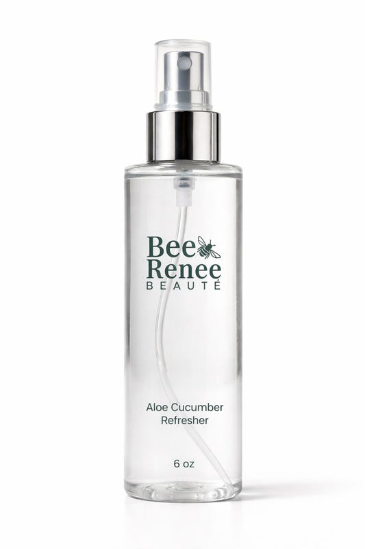 Bee Renee Beaute aloe cucumber refresher bottle on a white background