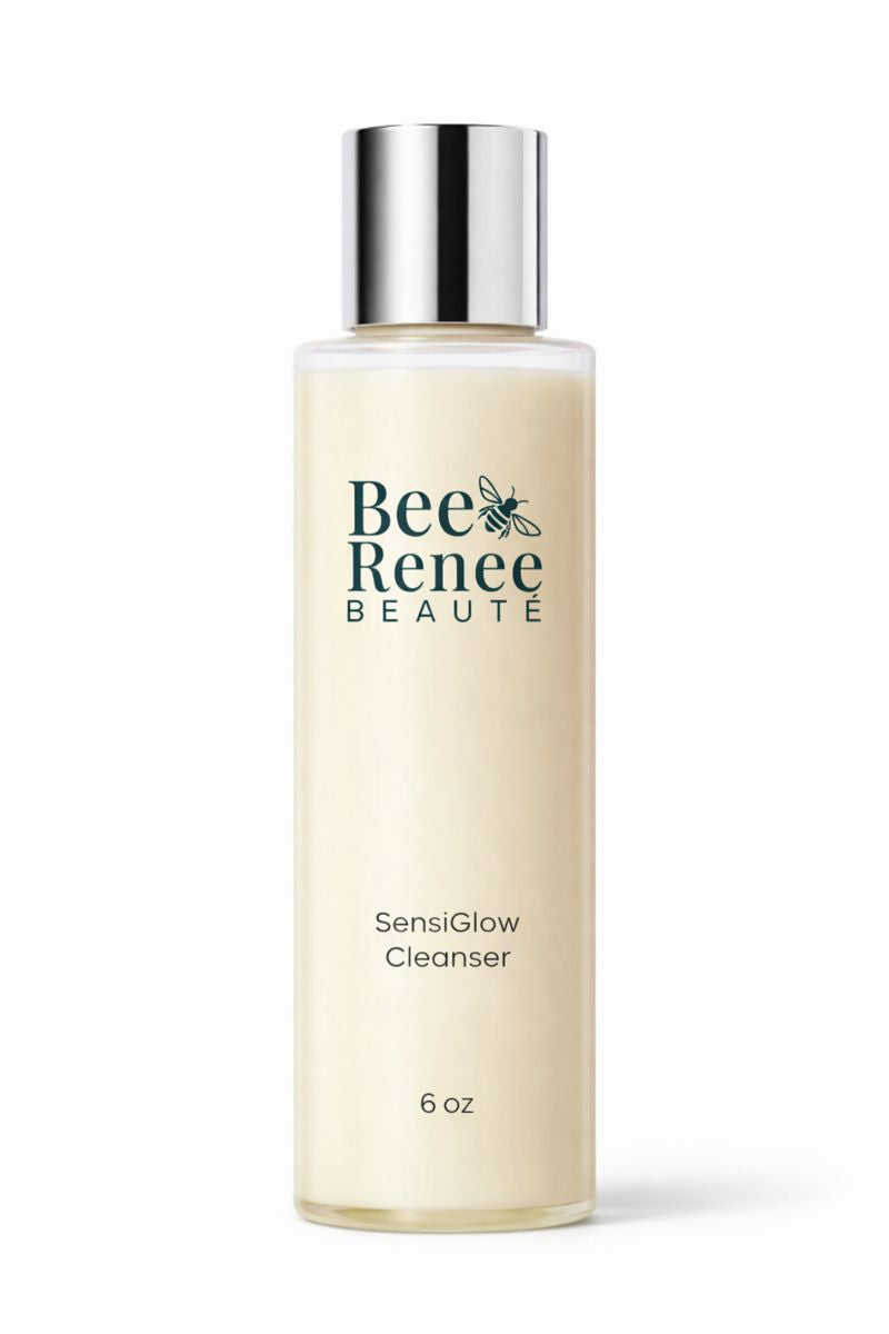 Bottle of Bee Renee Beaute SensiGlow Cleanser on a white background